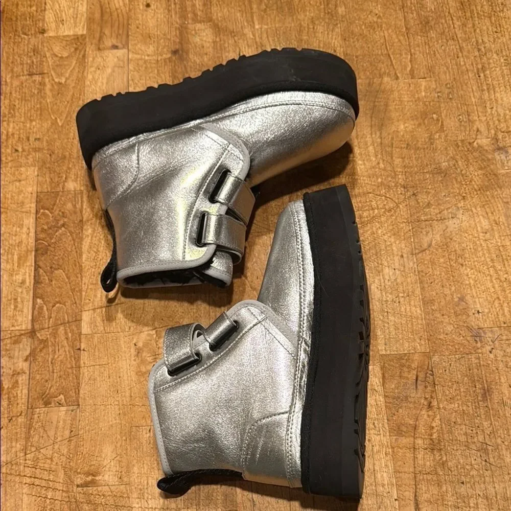 UGG Silver Boots with Chunky Sole